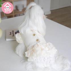Autumn and winter rose woolen coat, warm coat, cat and dog clothing, pet clothing, teddy clothing manufacturer