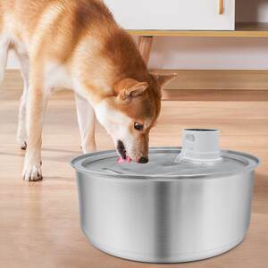
Stainless steel smart device pet water dispenser automatically senses cat drinking water automatic live water cat water dispenser with filter element