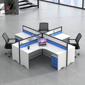 
Staff office workstation screen multi-person combination office furniture staff card space L-shaped corner office JY-45 office desk