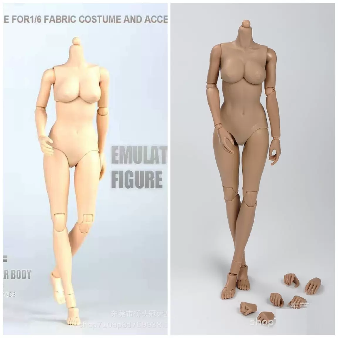 1 6女兵人關節可動軟胸女素體模型半包膠 1 6女兵人關節可動軟胸女素體模型半包膠