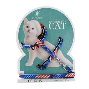 
New direct selling pet products dog rope adjustable cat harness nylon cat walking rope anti-escape cat leash
