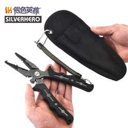Curved nose pliers stainless steel fishing hook pliers wholesale wire cutting multi-purpose manufacturer road fishing pliers fishing tools