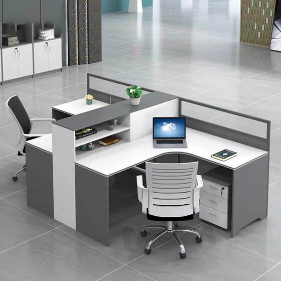 
Screen clerk ZY-1 desk simple modern office/6 double staff positions 4 tables wind chair combination office furniture