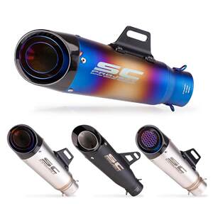 
Motorcycle exhaust pipe modification NINJA400 650 Z900 R3 Sai 350SC exhaust pipe oblique mouth two and three layers