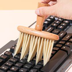 Japanese-Style Keyboard Brush Zakka Beech Wood Handle Handmade Brush Office Desk Cleaning Brush Car Air Vent Brush Mi Wood