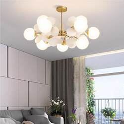 Nordic living room lamp new children's room branch room chandelier now simple magic bean e design dining room 46 living room bedroom main lamp generation l