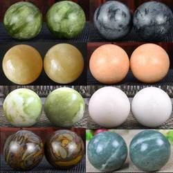 Natural Jade Fitness Ball, Hand Ball, Hand-Held Tray, Solid Massage Hand Spinner, Gift for Parents and the Elderly