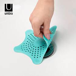 Umbra Starfish Filter Net Bathroom Hair Catcher Drain Stopper Silicone Cover for Sink to Prevent Clogging