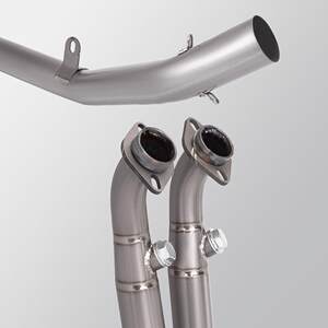 
Dongfeng 450SR titanium alloy front exhaust pipe and tail muffler set, non-destructive installation for special vehicles