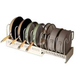 Ready-made kitchen pot storage rack retractable and adjustable dish rack countertop multi-functional pot lid drain rack