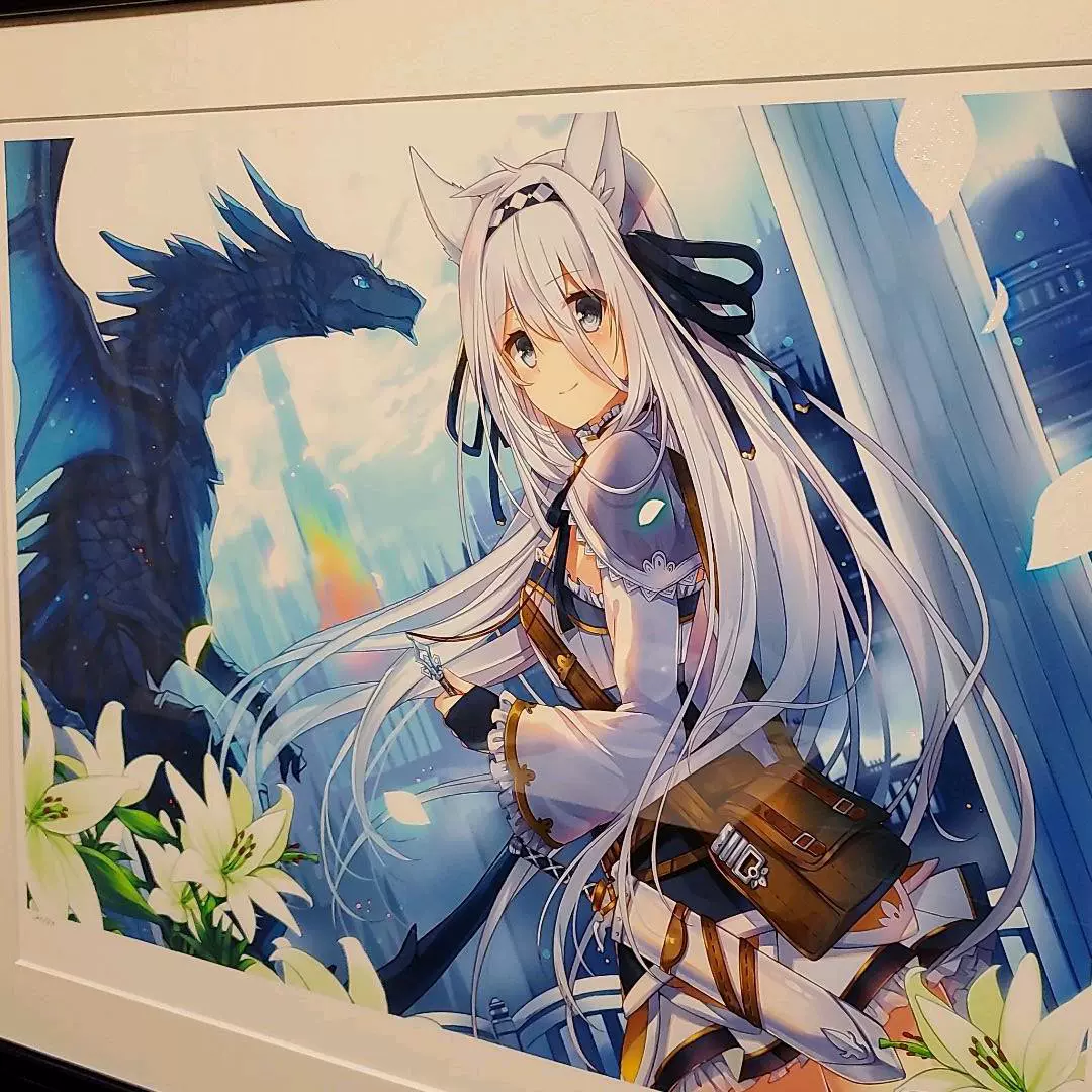 アールビバン 版画 三嶋くろね 少女と竜は虹色の塔へ アールビバン 版画 三嶋くろね 少女と竜は虹色の塔へ