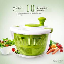 Household and Commercial Salad Vegetable Dehydrator, Manual Fruit and Vegetable Spinner, Kitchen Water and Oil Basket for Vegetable Washing