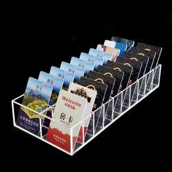 Acrylic Living Room Display Box Drawer Thickeneded Plaid Card Hotel Front Desk Room Card Storage Box Master Partition