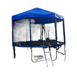 Colorful trampoline bounce large round tent household ceiling children and adults bounce sunshade outdoor stall trampoline