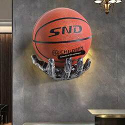Creative Cyberpunk Robotic Arm Basketball and Football Storage Rack Wall-Mounted Entryway Wall Hanger Decoration