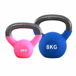 Factory direct sales kettlebells for women and men fitness home muscle training color dipped kettlebell ball lifting kettle dumbbells covered with plastic