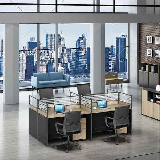 
Staff office desk chair combination simple modern office furniture 2468 person space partition work space screen office desk