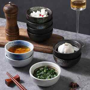 
Cross-border Japanese ceramic small bowl, ice cream bowl, small sauce plate, personalized dessert dish, bowl, restaurant table setting