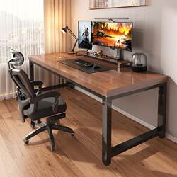 Solid Wood Computer Desk Desktop Home Desk Office Desk Student Study Table Bedroom Double Long Table Gaming Table