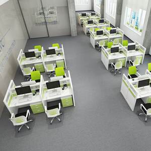 
Staff desk holder simple modern 2/4/6 person screen partition office furniture combination four person