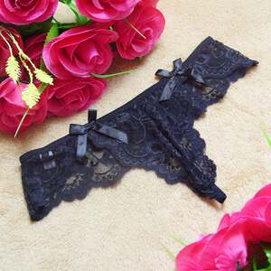 Sexy ladies underwear tempting lace lace transparent low -waist pants ST7171
