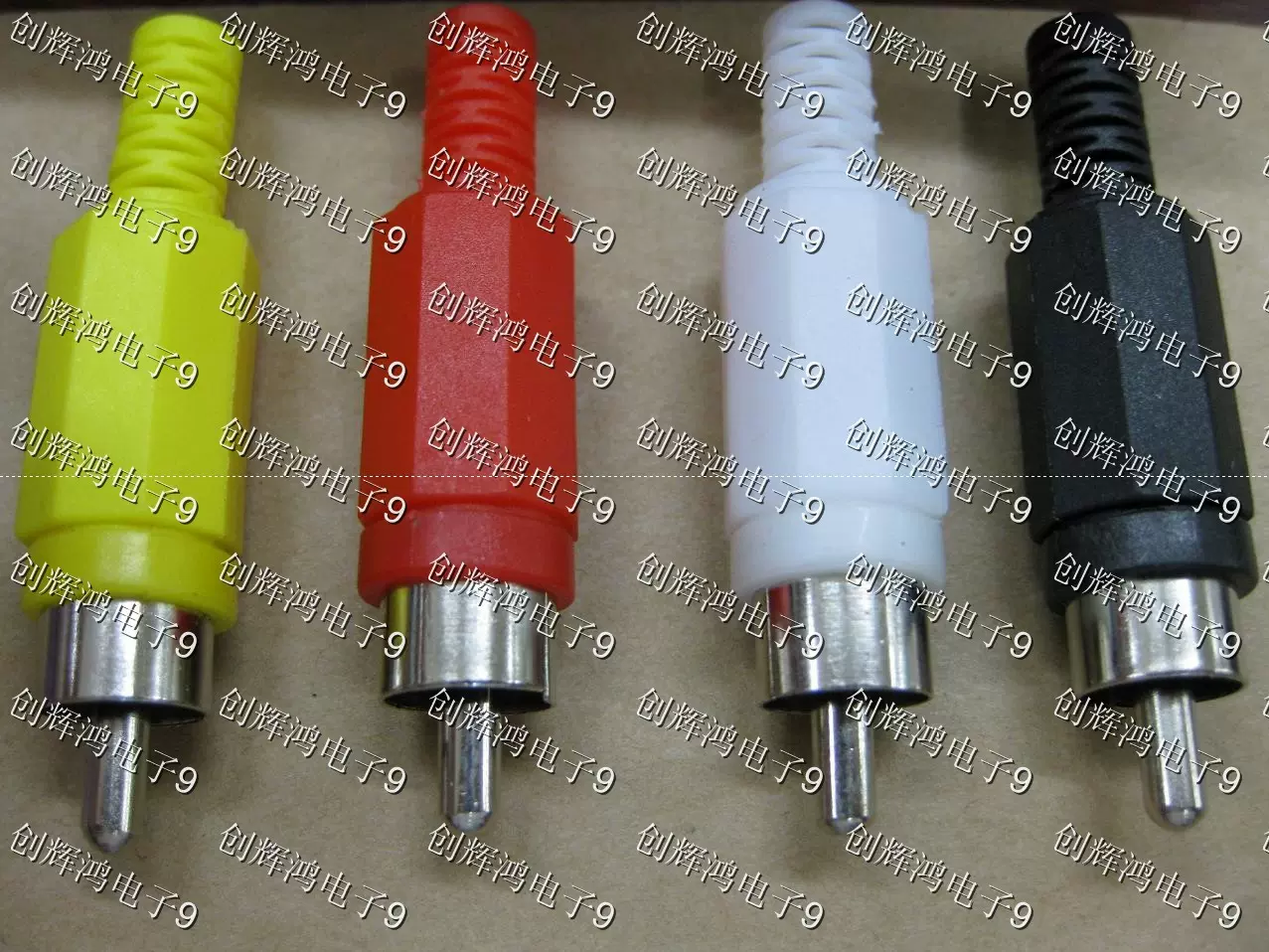 全新原装 高品质 塑料rca莲花插头 rca公插头 可直拍