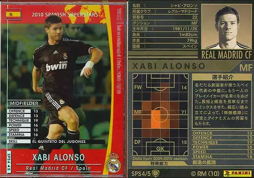日版球星卡wccf 09 10 Sps 皇马阿隆索西班牙