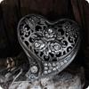 Russian handicraft retro tin jewelry box european tinware heart-shaped jewelry box pierced ring earrings