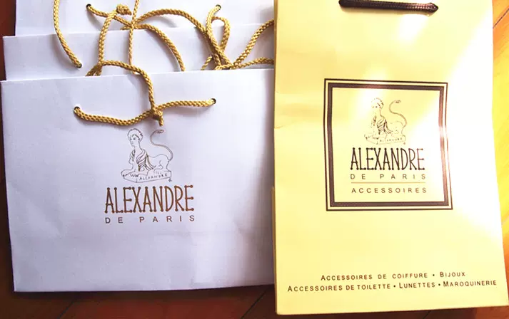 法国代购Alexandre de Paris 亚历山大专柜礼品绒布袋纸盒纸袋-Taobao