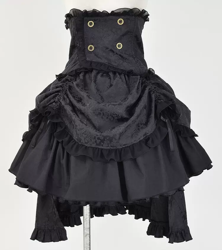 日本原宿大牌蒸汽朋克贵族宫廷洛丽塔洋装高腰裙sk