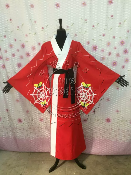黑执事老爷亚洛斯托兰西cos红色浴衣浴袍和服 花纹 Taobao