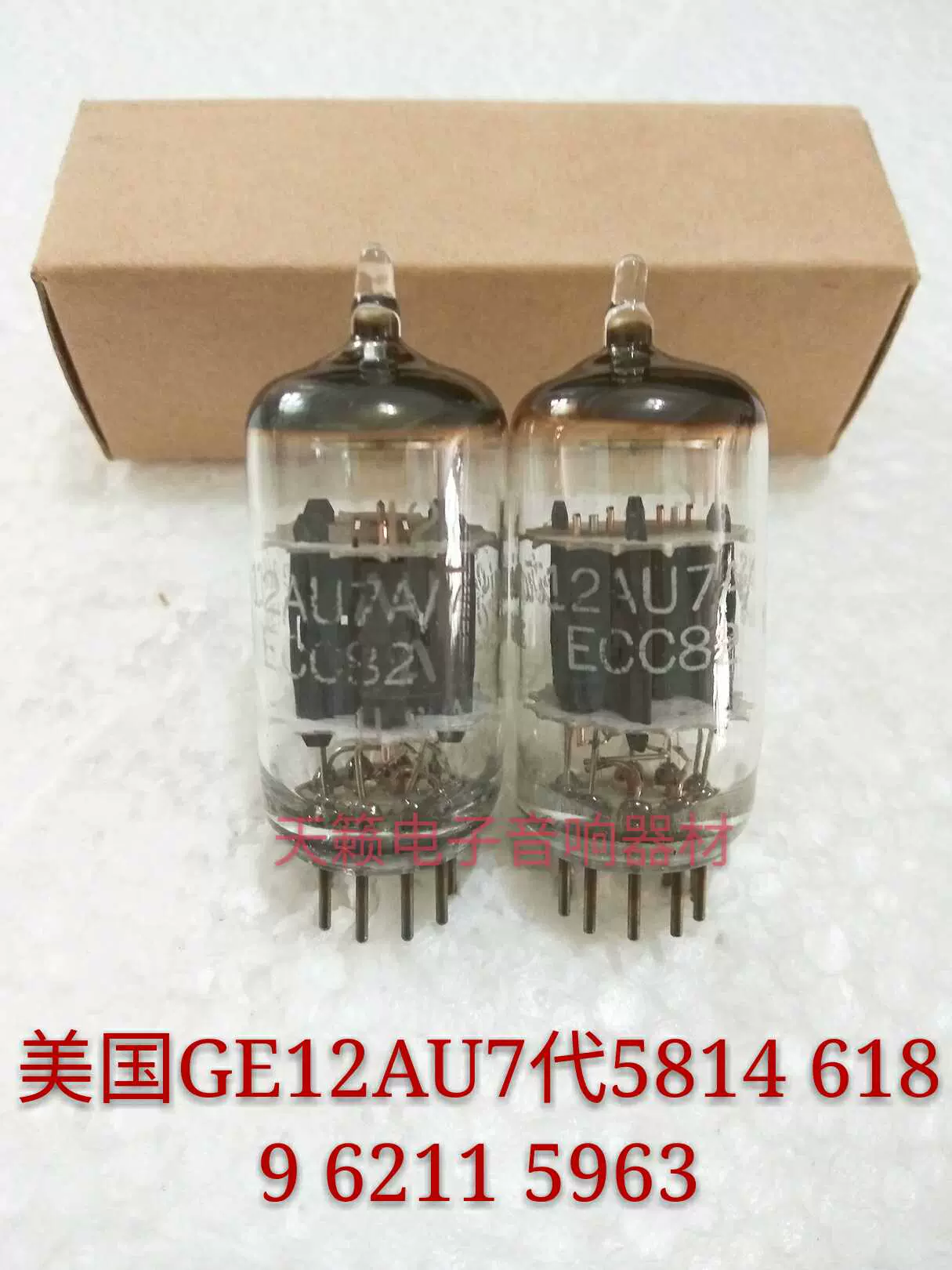 全新美國GE 12AU7真空管代5814/6189/6211/5963/ECC82提供配對-Taobao