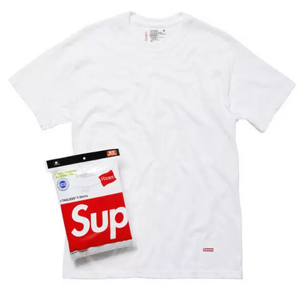 正品现货SUPREME TEE 打底衫经典小logo 余文乐冠希短袖T恤-Taobao