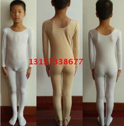 Spring and Autumn Children's Dance Base Layer Clothing, White Base Shirt, Gymnastics Suit, One-Piece Practice Suit, Skin-Colored Dance Base Layer Clothing