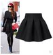 Space cotton high waist fluffy skirt 2025 autumn and winter new air cotton short skirt retro skirt A-line pleated umbrella skirt