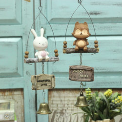 Descendants of the Sun Wind Chime Wolf King Rabbit Doll Resin Creative Japanese Style Bell Hanging Ornament