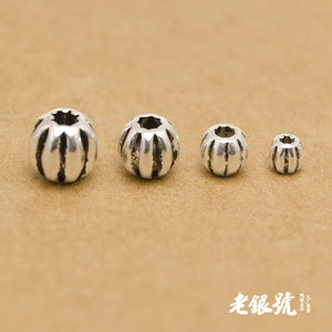 
S925 Pure Thai Silver Watermelon Beads Bead Ball DIY Necklace Anklet Accessories Wholesale Factory Sent $A