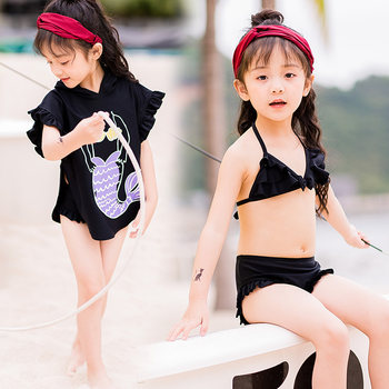 Korean skirt Bikini children's split swimsuit
