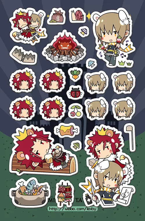 拔絲火鍋社 K 尊多十束多多良周防尊同人泡泡貼紙 Taobao