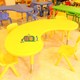 Yucai Brand Kindergarten Parent-Child Early Education Adjustable Deluxe Moon Table Lifting and Bending Table 8-person Table