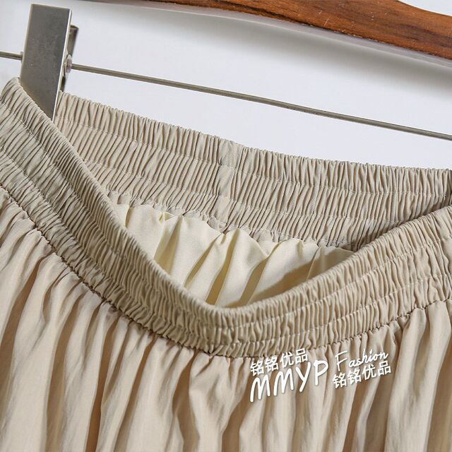 Apricot copper ammonia pocket large swing cake half -bodies skirt female summer 2024 new mid -length long skirt long skirt
