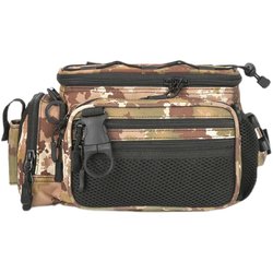Luya bag, multifunctional backpack, crossbody bag, waist bag, waterproof rod fishing gear bag, outdoor fishing accessories storage equipment