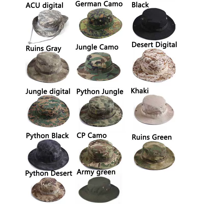 Boonie Hat Camouflage Tactical Cap Military US Army Camo cap-Taobao