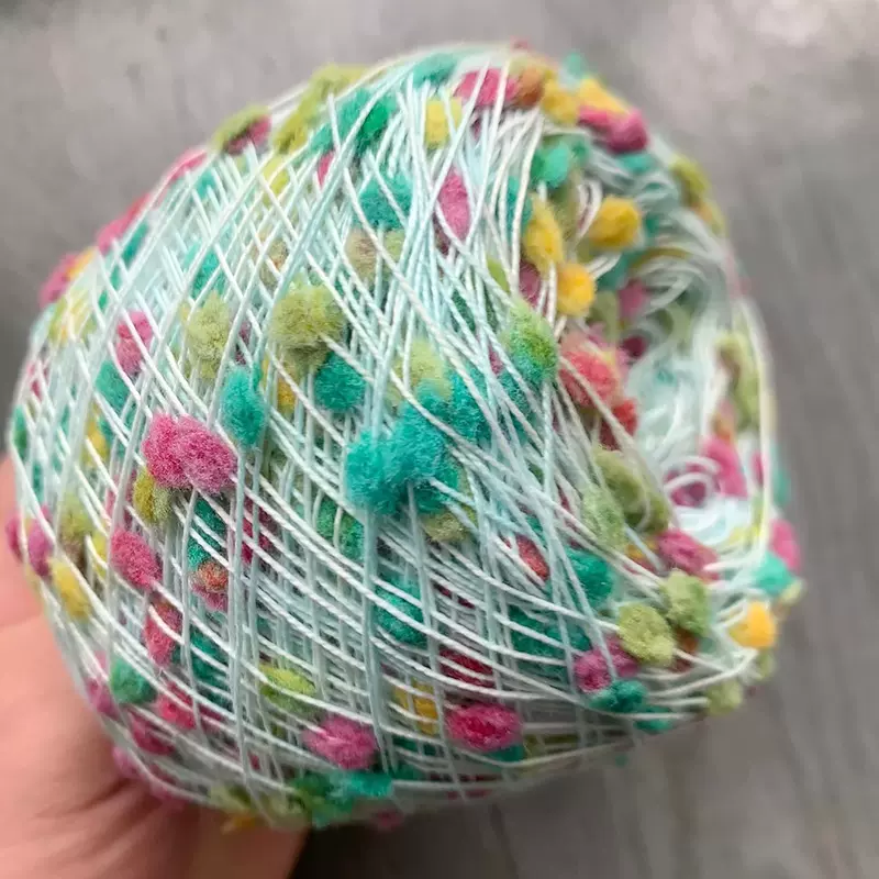 50g/Ball Colorful Dots Polyester Yarn Baby Hand Knitting-Taobao