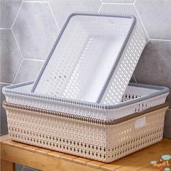 A Basket for Storing Glass Fire Jars, a Rattan Woven Storage Box with a Lid.