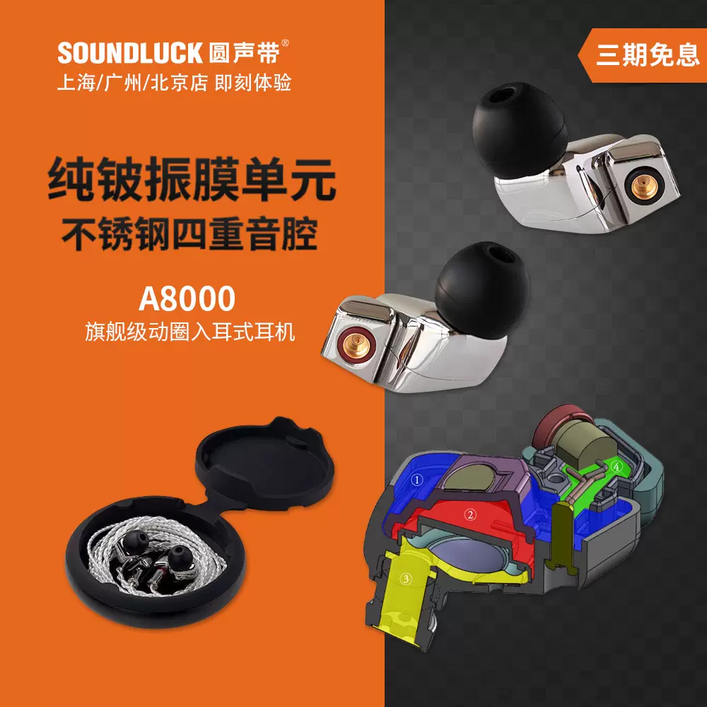 Final A8000铍振膜动圈发烧HIFI不锈钢旗舰入耳式耳机 圆声带行货-Taobao