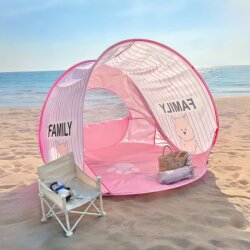 Cozy Little Beach House | Beach Children's Tent for Outdoor Camping and Picnics, Portable Folding Large Space Sunshade, Waterproof, Quick Setup.