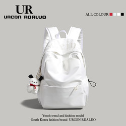 Ur Simple Solid Color College Student Backpack for Girls 2025 New Travel Bag for Boys Large Capacity Backpack Computer Backpack