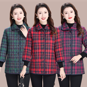 
Nine-quarter sleeve cotton lightweight coat for middle-aged and elderly women