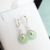 Short style showing temperament lucky ping an buckle jade earrings 